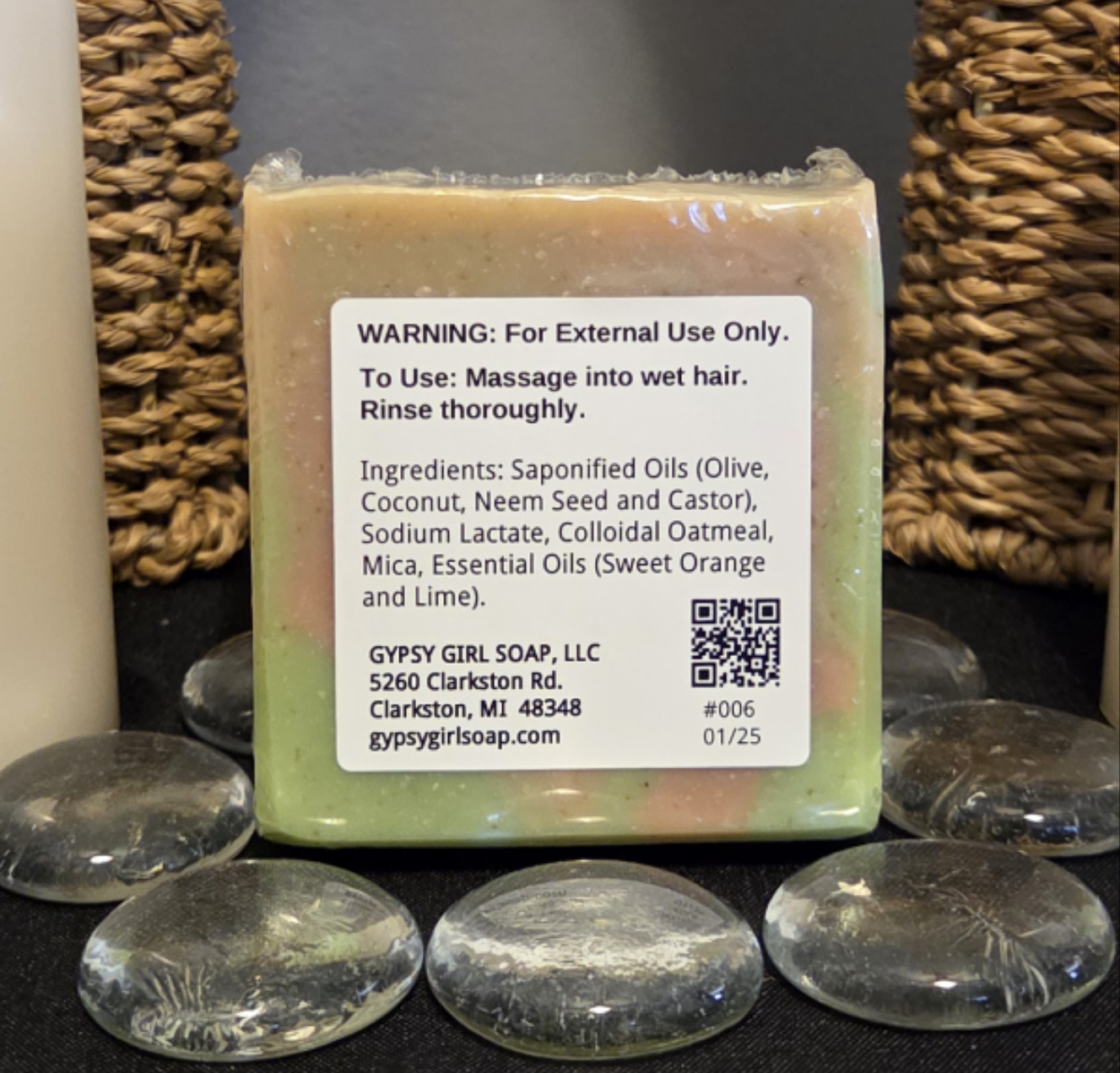 Sweet Orange & Lime Neem Shampoo Bar