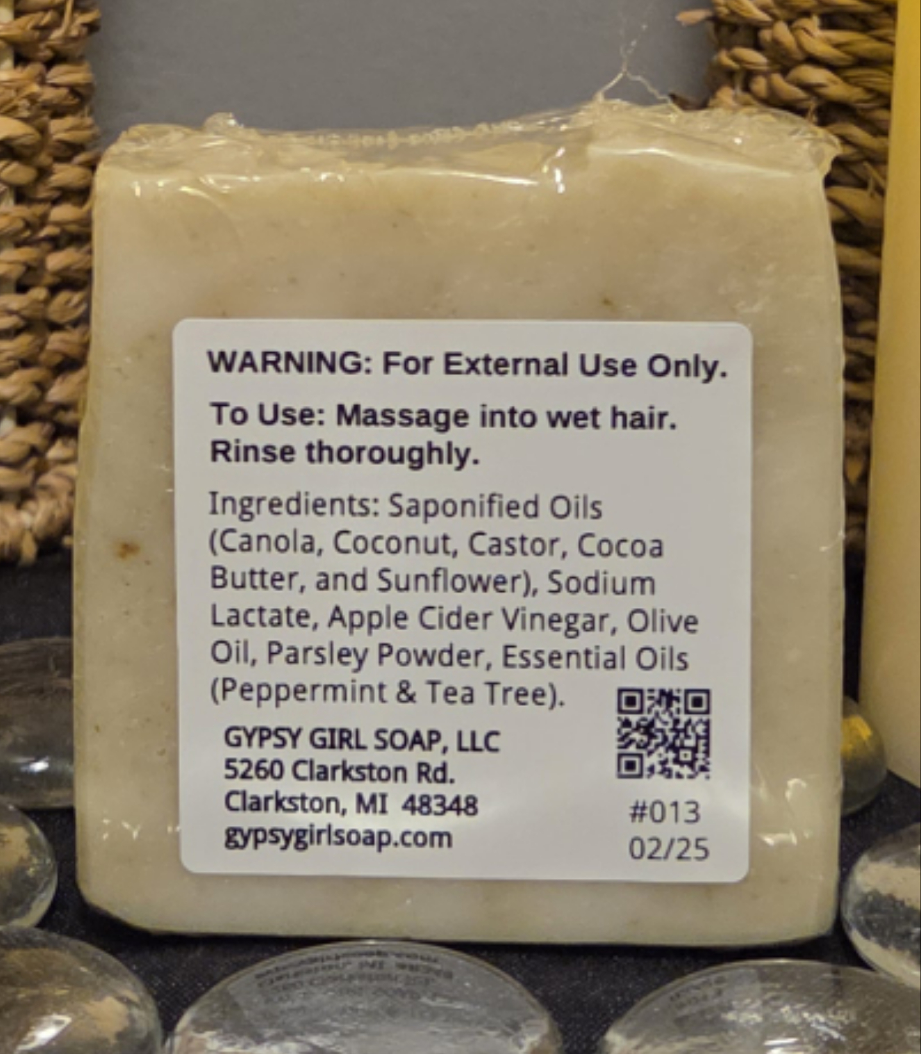 Peppermint & Tea Tree ACV Shampoo Bar