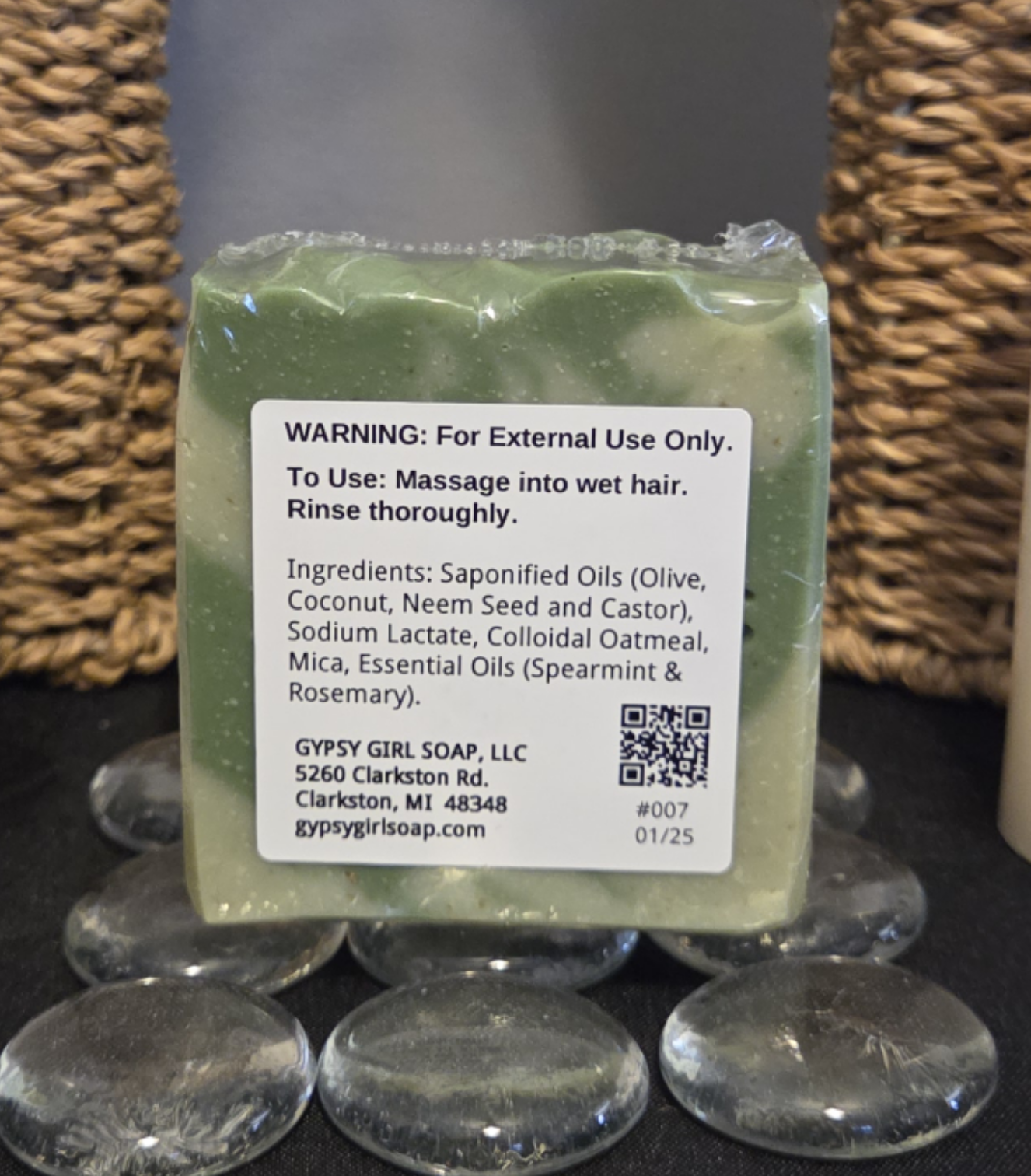 Spearmint & Rosemary Neem Shampoo Bar
